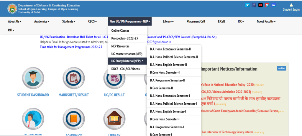 Course Page