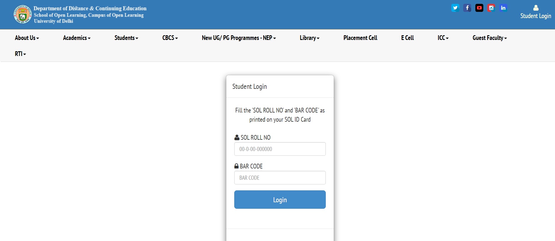 Ms Du Ac In Student Login