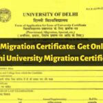 Get Online Delhi University Migration Certificate