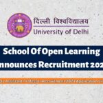 School of Open Learning announces Recruitment 2023