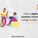 how to apply for summer internship