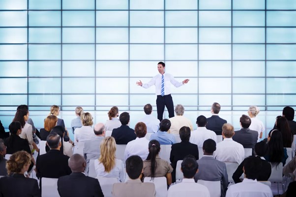 engage with individuals in the audience
