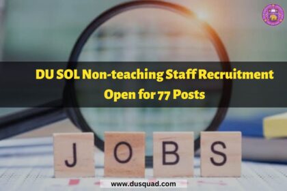 DU SOL Non-teaching Staff Recruitment