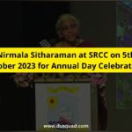 Finance Minister Nirmala Sitharaman at SRCC