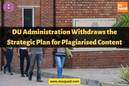 strategic plan for Plagiarised Content withdrawn by DU
