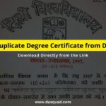 How to Get a Duplicate Degree Certificate from DU?