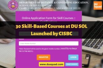 30 Skill-Based Courses at DU SOL Launched by CISBC
