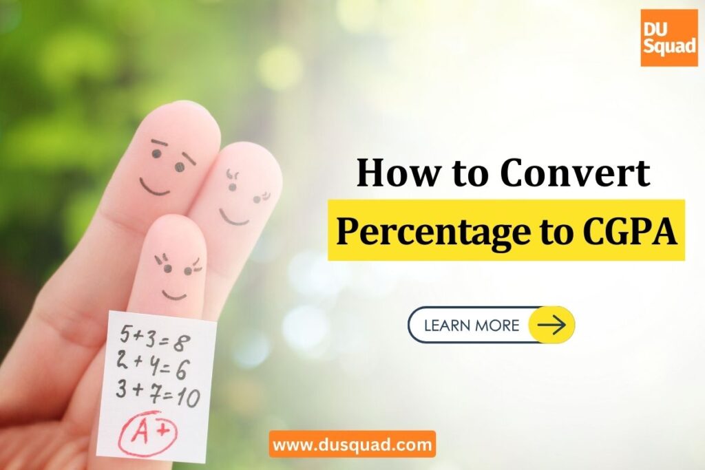 How to Convert Percentage to CGPA - Percentage to CGPA calculator